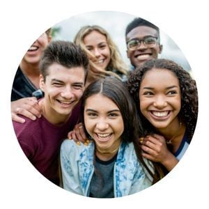 Teens in a circle