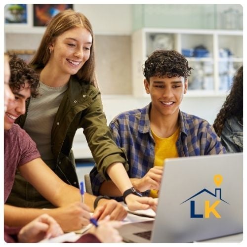 teens on laptop